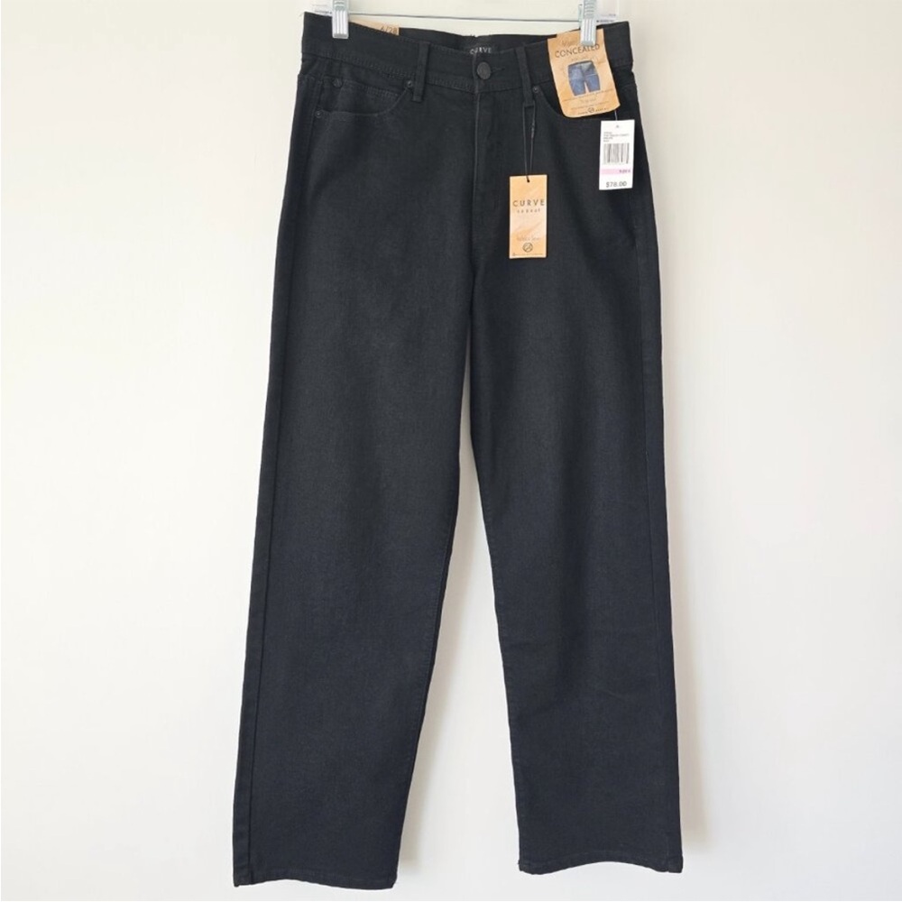 Curve Appeal Black Straight Leg Jeans